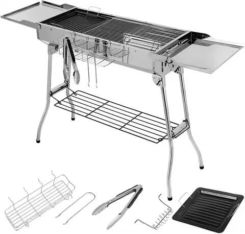 Barbecue Électrique d’Extérieur – Grill à Cochon de Lait en Métal Robuste