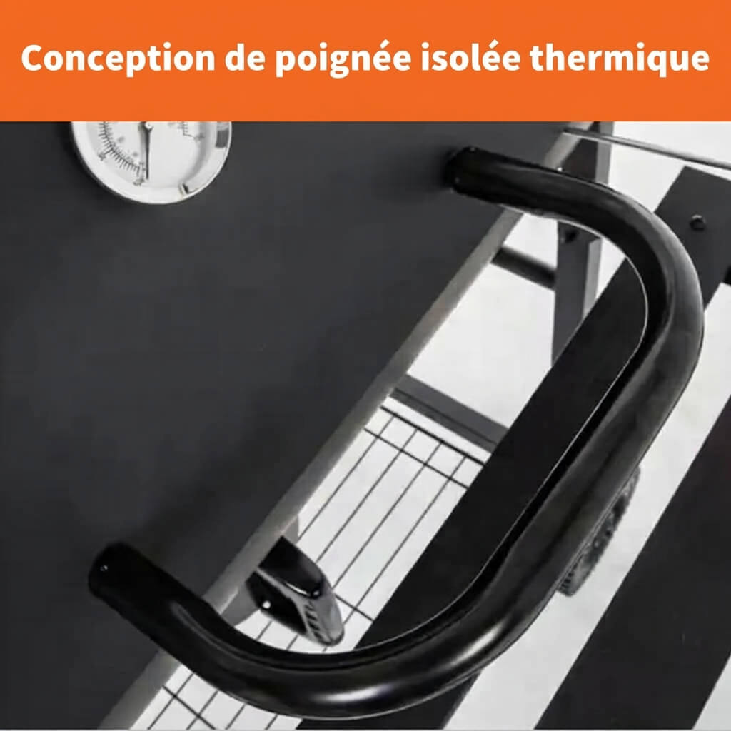 Barbecue à Charbon avec Thermomètre et Roues – Grill d’Extérieur