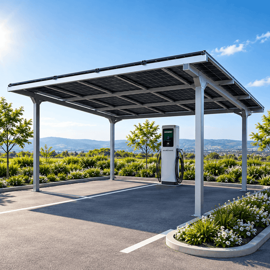 Carport Solaire 2 Places avec 15 Panneaux Photovoltaïques – 6,9 kW