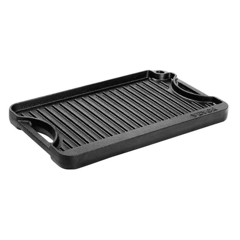 Brasero-Plancha en Fonte pour Barbecue – 18,5 × 34,2 cm, avec Poignée