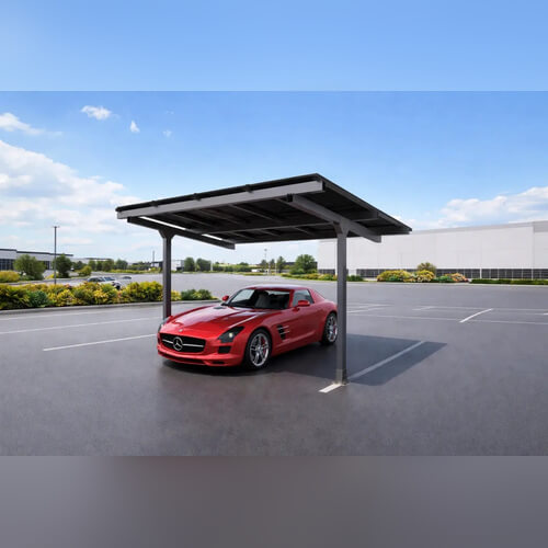 Carport solaire 1 place avec 8 panneaux photovoltaïques