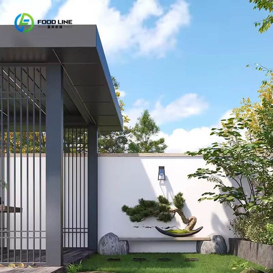 Pergola bioclimatique motorisée en aluminium avec écran latéral ZIP – Sur mesure