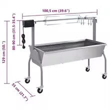 Barbecue Électrique d’Extérieur – Grill à Cochon de Lait en Métal Robuste