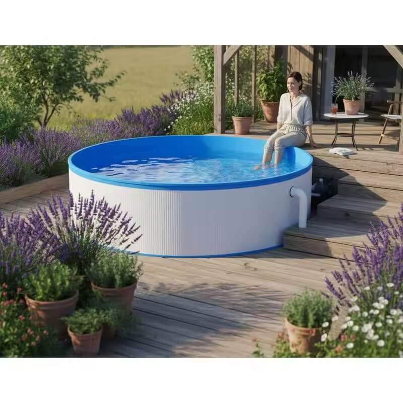 Piscine Gonflable Ronde en PVC Renforcé – 350 × 90 cm, Familiale