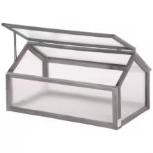 Mini Serre de Jardin en Bois avec Panneaux en Polycarbonate – Ventilation, 90 × 52 × 49,5 cm
